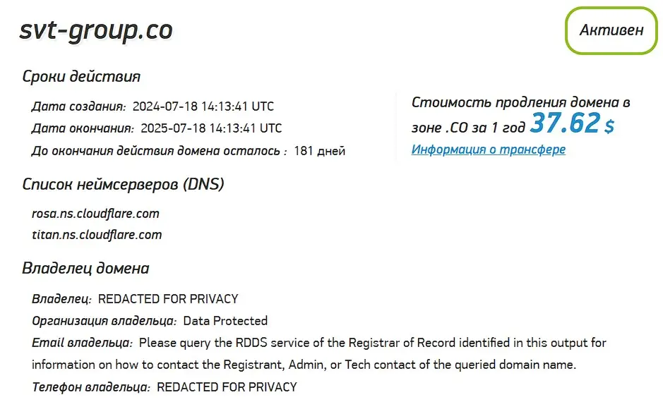 Проверка домена svt-group.co