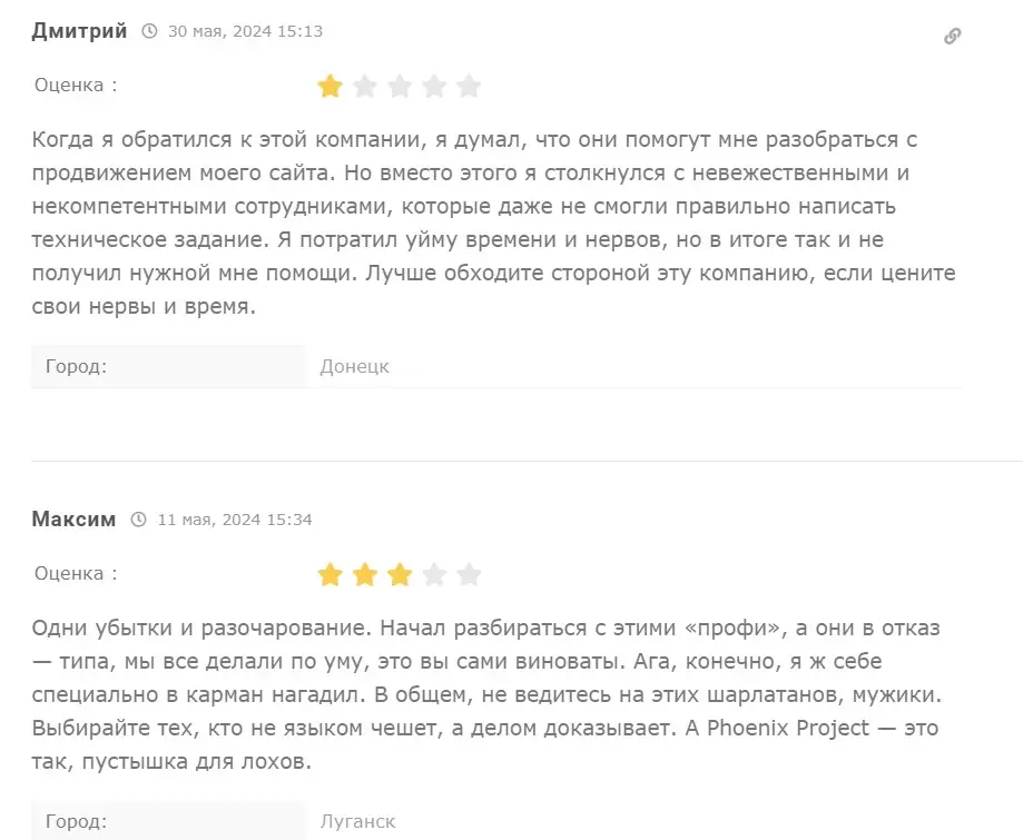 Phoenix Project отзывы клиентов