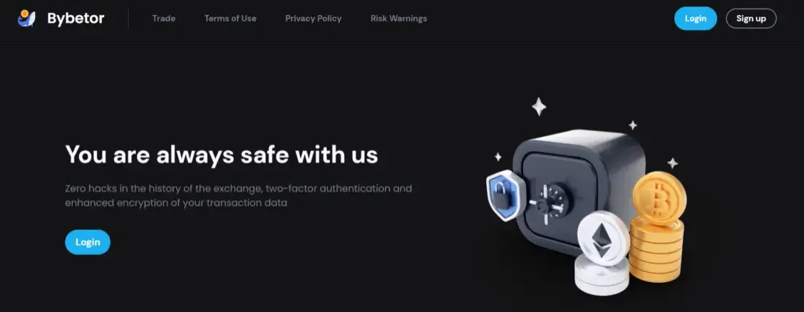 страница сайта Bybetor