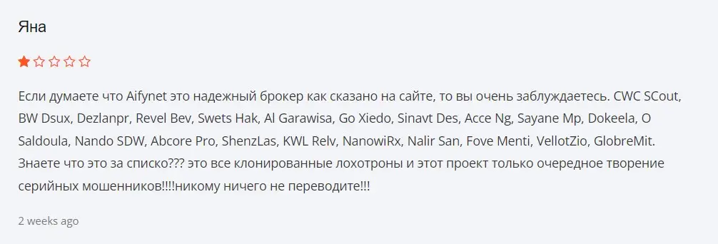 Отзыв о AifyNet