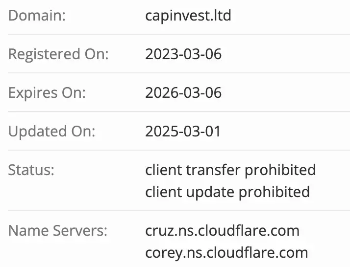 домен CAPINVEST LTD