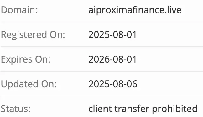 AI Proxima Finance домен домен AI Proxima Finance