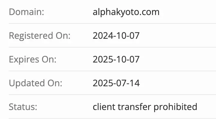 домен AlphaKyoto