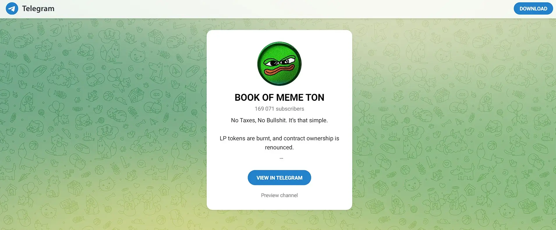 Обзор криптопроекта BOOK OF MEME