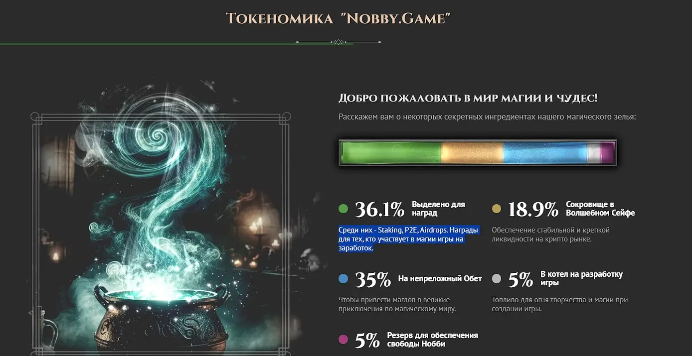 Токеномика Nobby Game