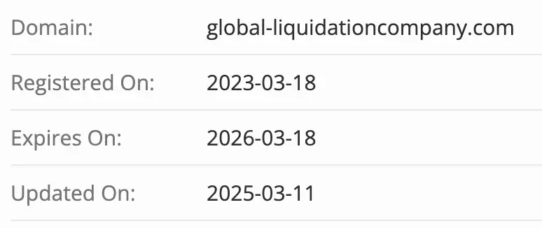 Global Liquidation Company домен  домен Global Liquidation Company