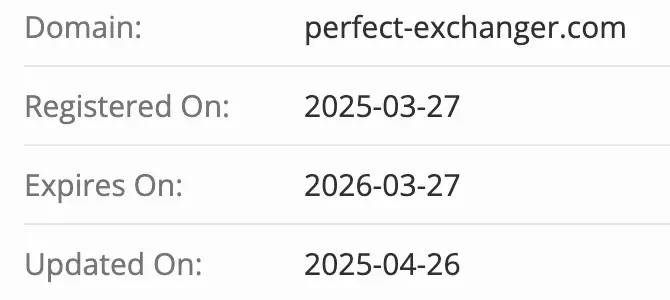 Perfect Exchanger домен  домен Perfect Exchanger