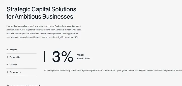 Arabco инфо о условиях условия Arabco