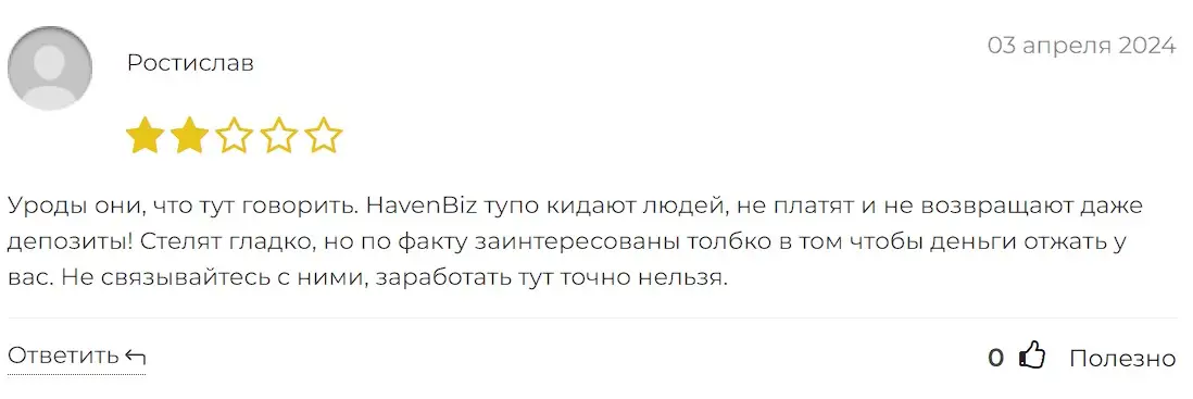 Отзыв о HavenBiz