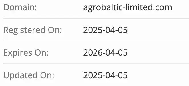 Agrobaltic Limited домен  домен Agrobaltic Limited