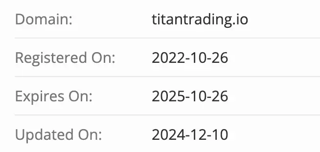 домен Titan Trading Platform