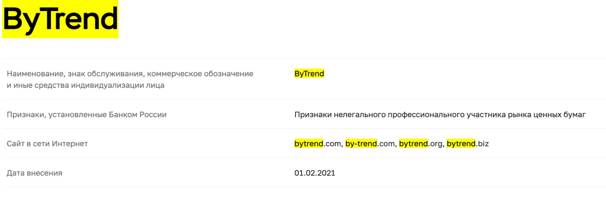 By Trend LLC обман By Trend LLC скам