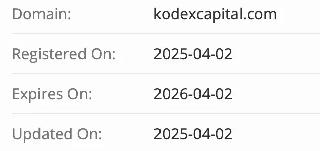 Kodex Capitals Plc домен  домен Kodex Capitals Plc