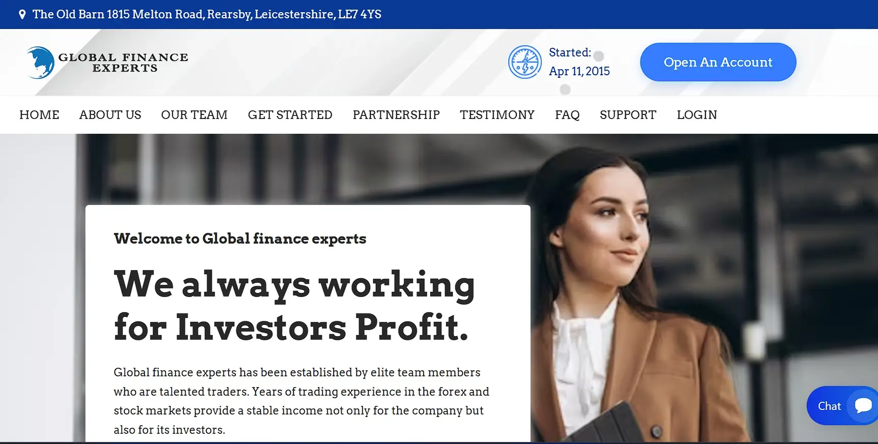 Основная информация о Global Finance Experts 