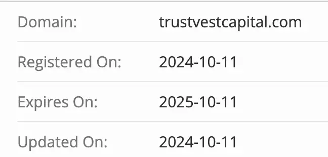 TrustVest Capital домен  домен TrustVest Capital