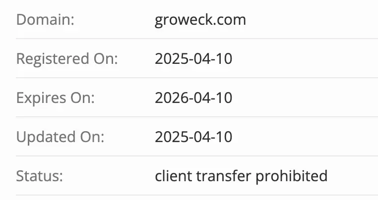 домен Groweck