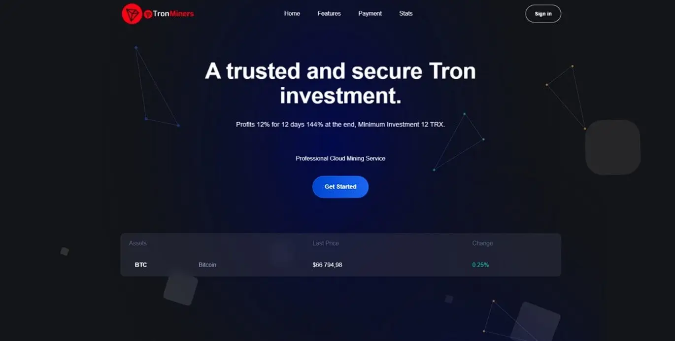Обзор основной информации TronMiners