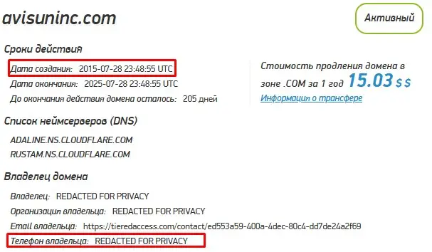 Проверка домена avisuninc.com