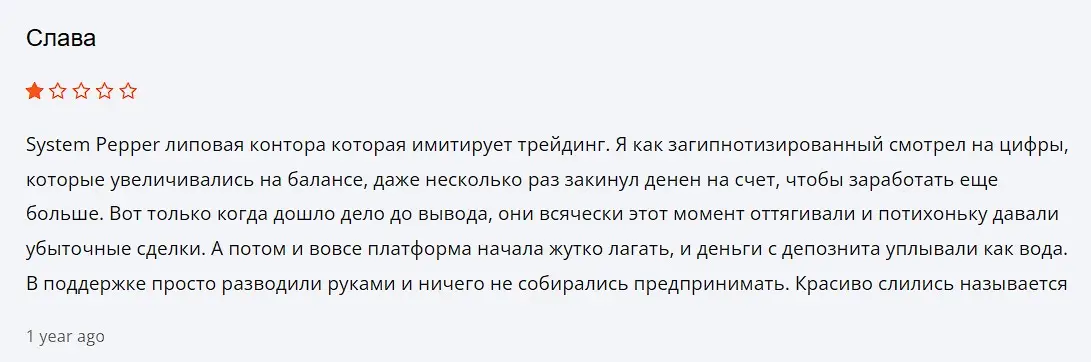 System Pepper отзыв клиента