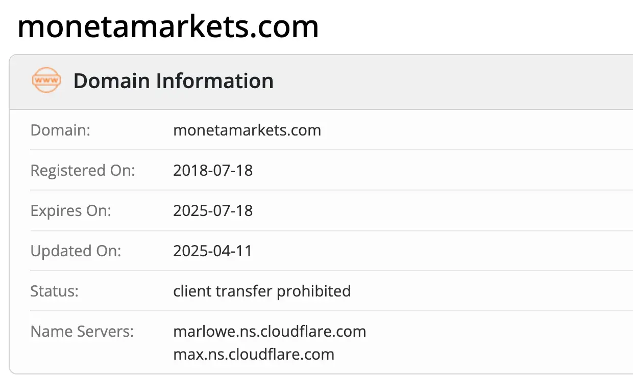 Moneta Markets домен