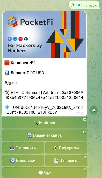 PocketFi Bot основные сведения