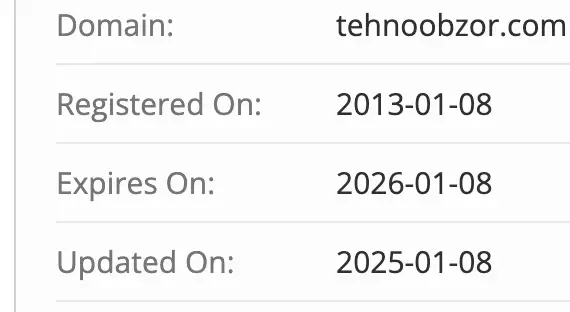 Tehnoobzor домен