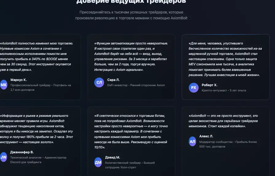 отзывы о AxiomBolt