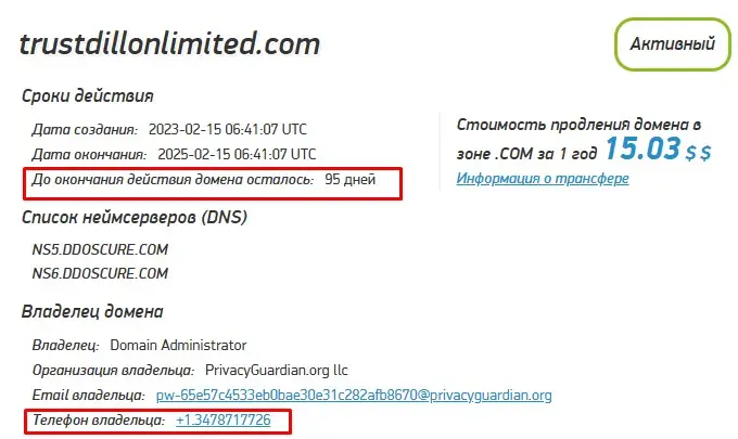 Проверка домена trustdillonlimited.com Проверка домена trustdillonlimited.com
