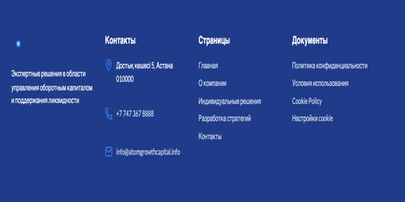 Atom Growth Capital инфо о сайте обзор сайта Atom Growth Capital