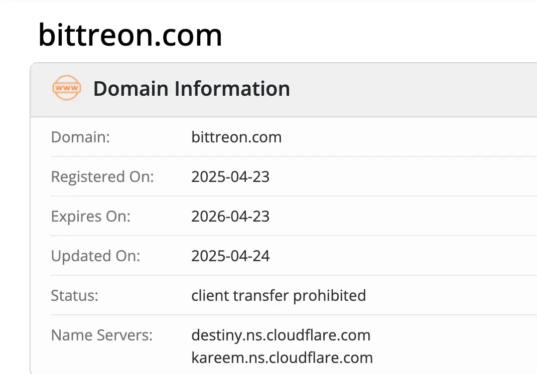 Bittreon домен домен Bittreon