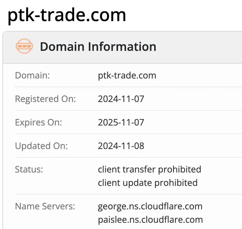 Ptk Trade домен