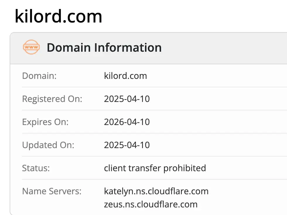 Kilord домен домен Kilord
