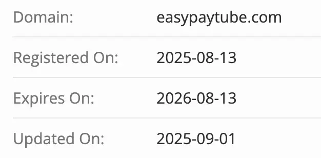 EasyPay Tube домен  домен EasyPay Tube