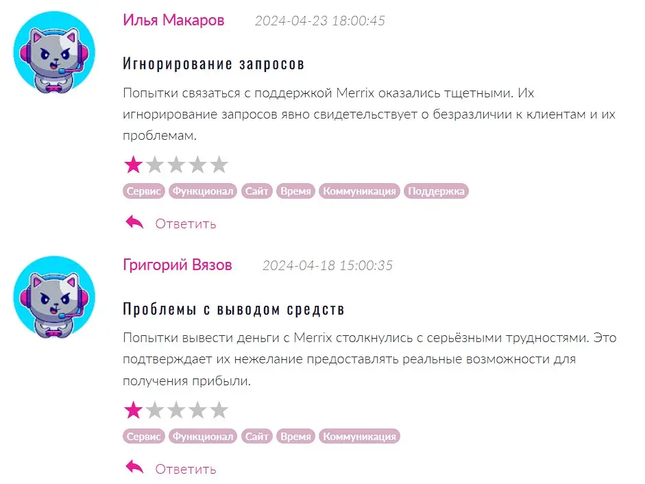 Merrix отзывы пользователей Merrix отзывы пользователей