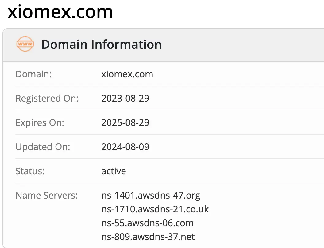 домен Xiomex Xiomex домен