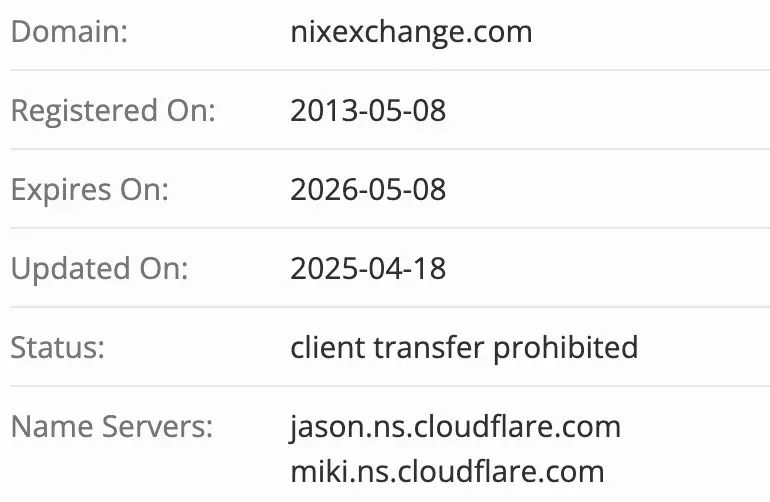 Nixexchanger домен  домен Nixexchanger