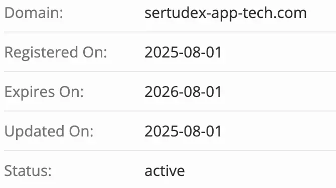 домен Sertudex App