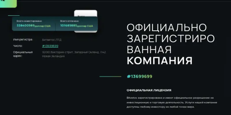 информация о Bitvetos