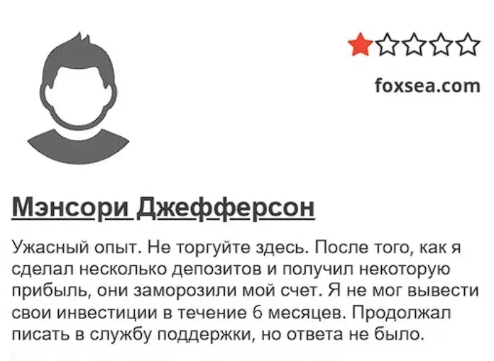 Отзыв о Foxsea Отзыв о Foxsea