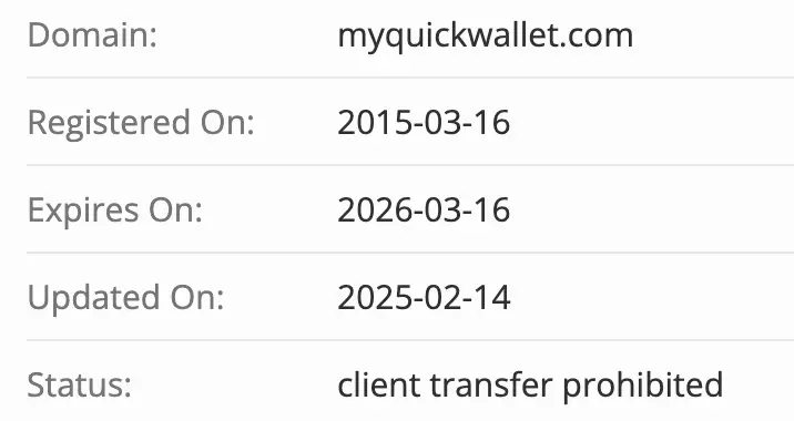 домен MyQuickWallet