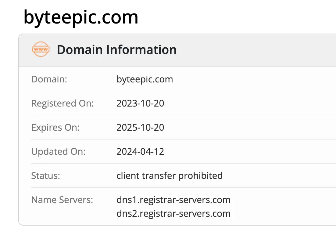 проверка домена ByteEpic