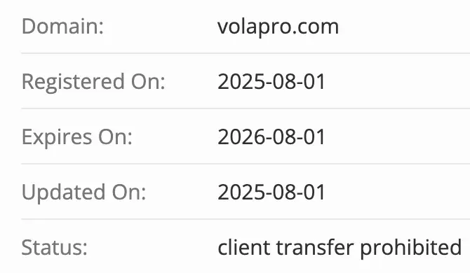 VolaPro домен домен VolaPro