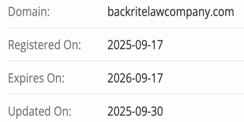 Backrite Law Company домен домен Backrite Law Company