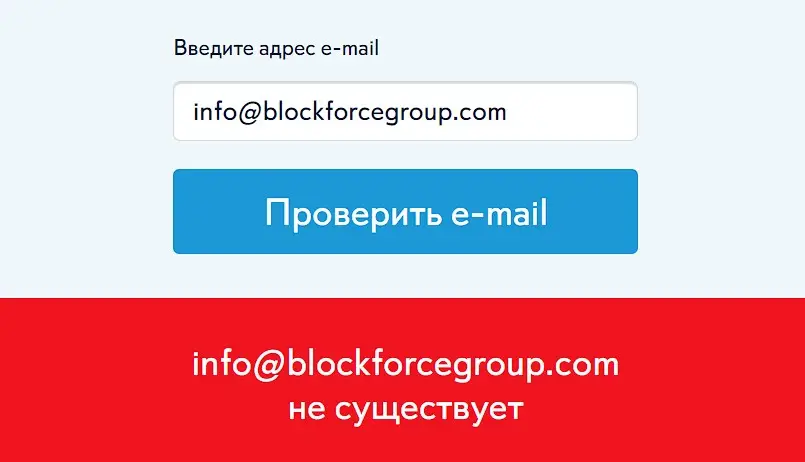 Проверка электронной почты Blockforcecapital