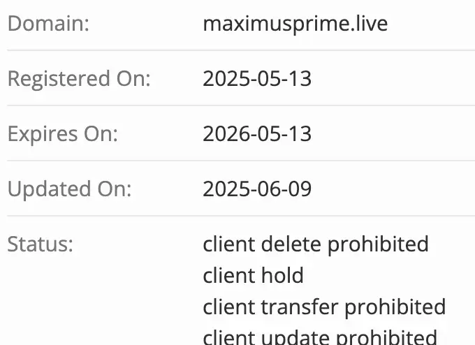 домен MaximusPrime