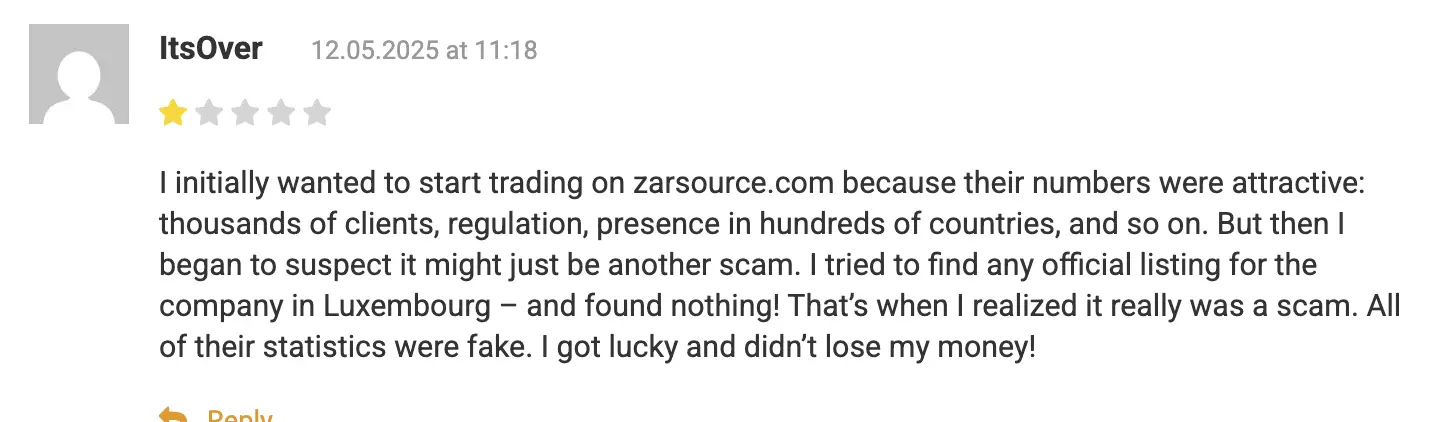 ZARsource отзывы