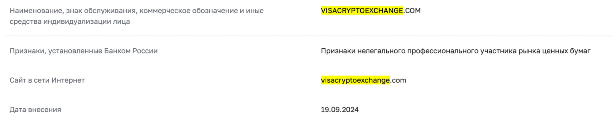 Visa Crypto Exchange обман Visa Crypto Exchange скам