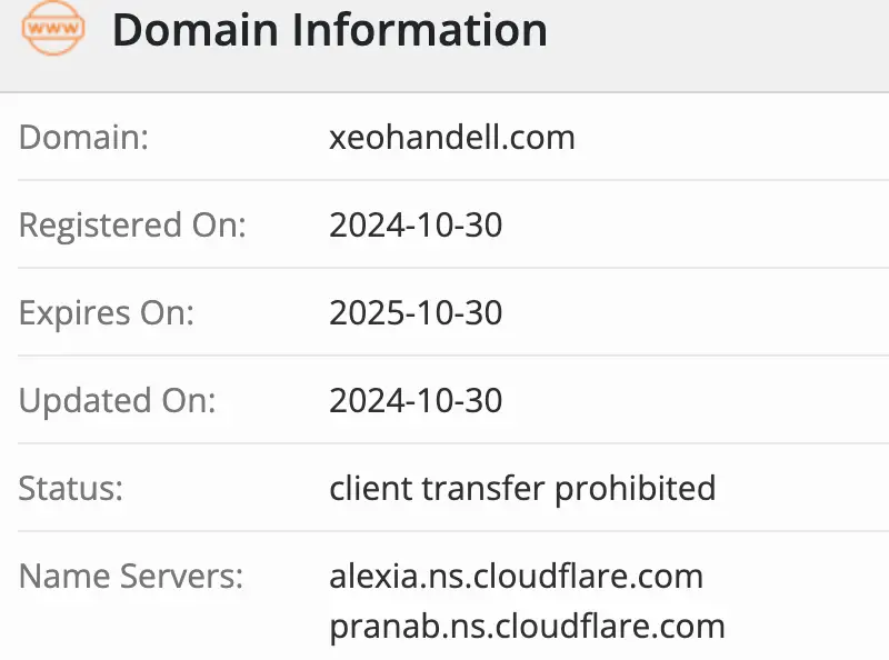 XEOHandel домен