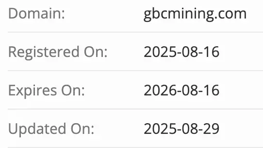 домен GBC Mining