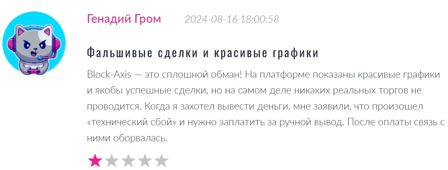 Отзыв о Block-Axis Отзыв о Block-Axis